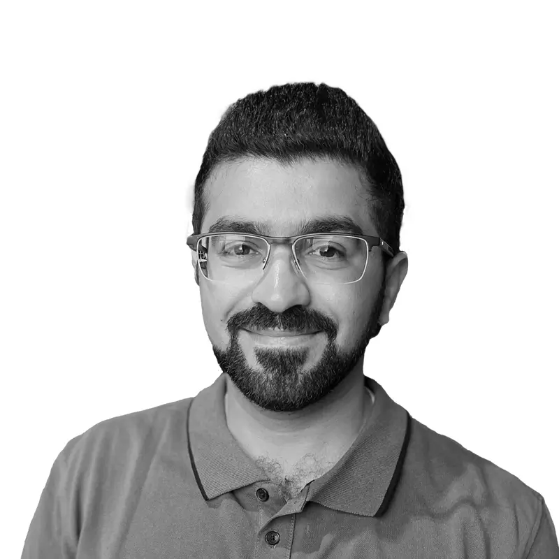 Hani Ajani staff photo black and white