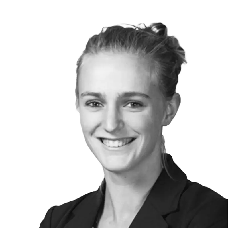 Renate Hulst staff photo black and white